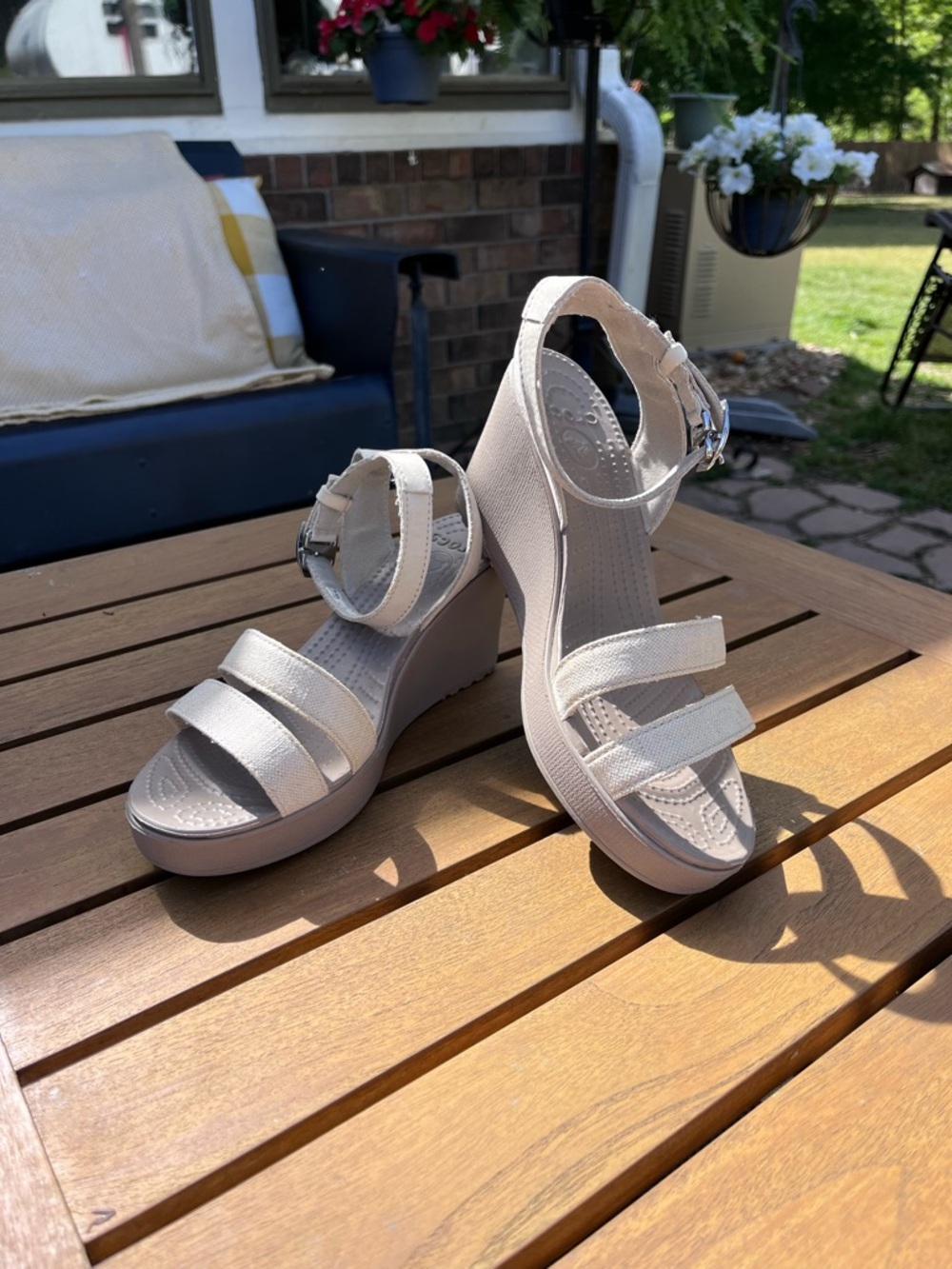 Crocs Leigh II Ankle Strap Wedge Sandals